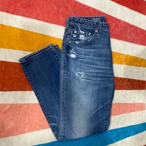 Adriano Goldschmied AG-Ed denim jeans high rise straight crop 26r